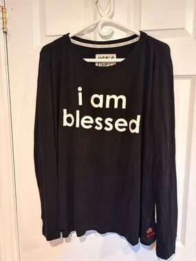 Peace Love World Black Graphic V-Neck Tee
